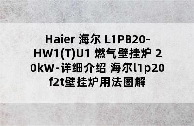 Haier 海尔 L1PB20-HW1(T)U1 燃气壁挂炉 20kW-详细介绍 海尔l1p20f2t壁挂炉用法图解